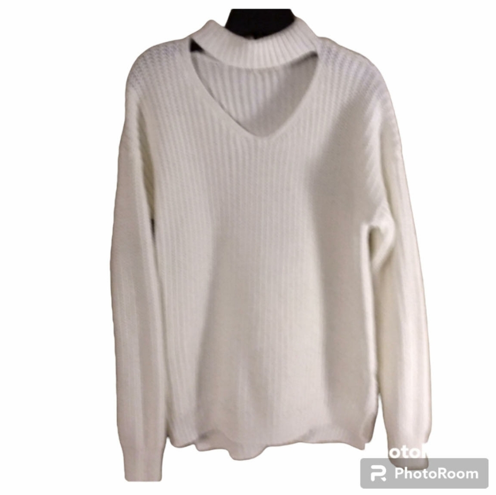 💥3/30 ELAN Ladies Yoke-Neck Knitted Style Sweater - EUC